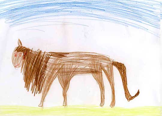 Kinderzeichnung Pferd